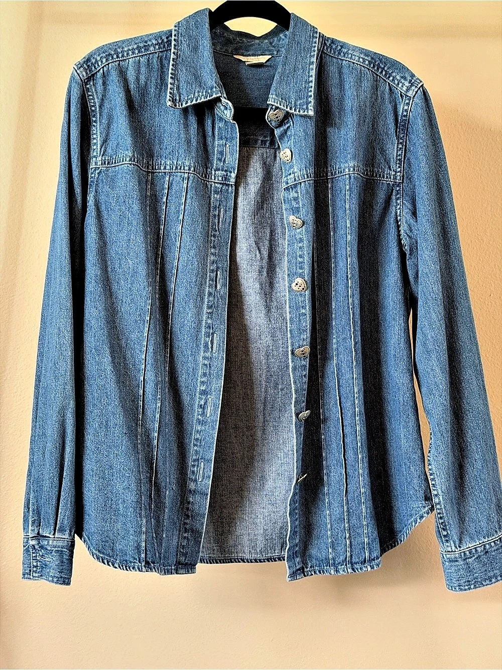 Grandma Core Christopher & Banks Women's Blue Denim Button Down